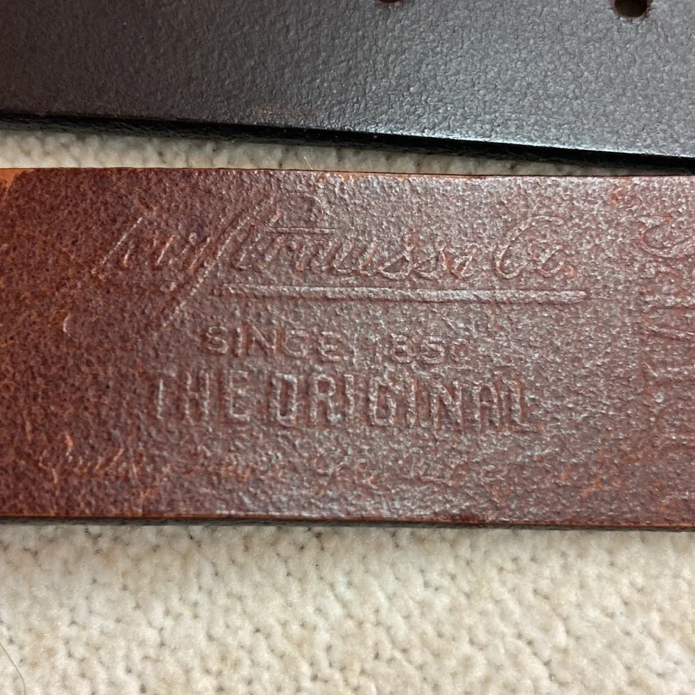 Levi Strauss Leather Embossed Light Brown Belt L (30-32)